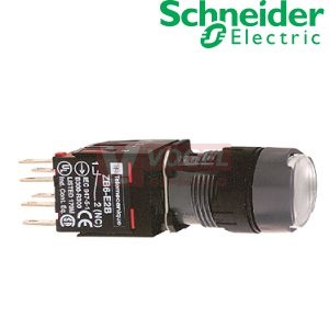 XB6AW1B5B Ovládač stiskací prosvětlený lícující s návratem, 1 Z + 1 V - bílý, LED 12…..24V