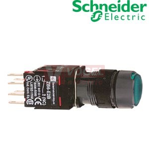 XB6AW3B1B Ovládač stiskací prosvětlený lícující s návratem, 1 Z - zelený, LED 12…..24V