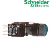 XB6AW3B1B Ovládač stiskací prosvětlený lícující s návratem, 1 Z - zelený, LED 12…..24V