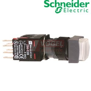 XB6CE1B5B Ovládač stiskací prosvětlený přesahující s návrat., 1 Z + 1 V - bílý, LED 12…..24V
