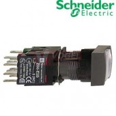 XB6CF1B5B Ovládač stiskací prosvětlený lícující s aretací, 1 Z + 1 V - bílý, LED 12…..24V