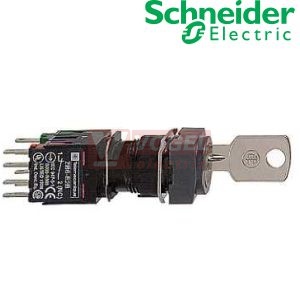 XB6CGH5B Ovládač otočný a Ovládač se zámkem - 3 polohy, 1 Z + 1 V - klíč