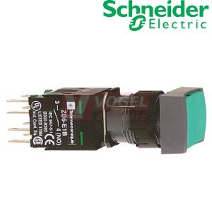 XB6DA35B Ovládač stiskací, lícující s návratem, 1 Z + 1 V - zelený