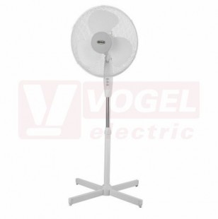 Ventilátor stojanový B-4693, průměr 40cm( vrtule 38cm), 45W, bílá barva