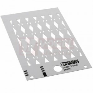 US-WMTB (29X8) Označovač kabelů, karta, bílá, nepotištěné, působ montáže: Montáž kabelové sponky, průměr kabelu > 13 mm, počet štítků 24, popis.pole: š 29mm x v 8mm (0828772)