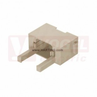 09140014722 Han RJ45 module panel feed through, vložka konektoru, Z, 1A/50V, k patch kabelům, polykarbonát (PC), RAL 7032