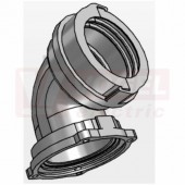 PASOB-52 Konektor pro ochranné hadice přírubový, úhlový 90°, černý, otočný, pro chráničku NW52, IP54
