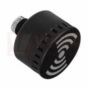 ESG - panelová piezo houkačka, průměr 65mm, 230/240 V AC, adj. 85-105dB, 2-tóny (trvalý/přerušovaný), černá barva, IP65, montáž do otvoru pr.22mm (814500313)