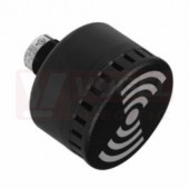 ESG - panelová piezo houkačka, průměr 65mm, 12-24 V AC/DC, adj. 85-105dB, 2-tóny (trvalý/přerušovaný), černá barva, IP65, montáž do otvoru pr.22mm (814500405)