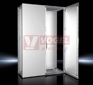 VX8456.000 skříň pro řadovou montáž VX25, švh 1200x1800x400mm, 2-dv., s mont. deskou, nerez ocel 1.4301, IP55, RAL7035