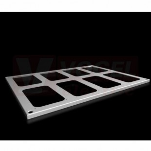 SV9681.586 střešní plech 800x600mm, pro příruby 8ks, ocelový plech 1,5mm, RAL 7035