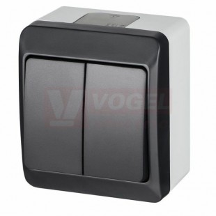 Spínač IP44 5  5332-07 Spínač sériový č.5, GALATEA, barva antracit