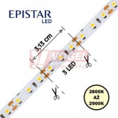 LED pásek 96LED/m, 3528, IP20, 2800 - 2900 K, bílá, 12V FKLP-12/3528/96-IP20-28-29K, cívka 20m, článek 3,13cm