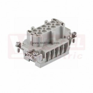 09330102791 konektor 10-pin, zásuvka, Han 10E-F-Screw Fe(Au)/Cu Ni pro termočlánky typ J, svorky šroubek 1-2,5mm2