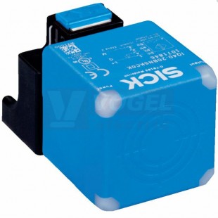 IQ40-40NPPKC0K Indukční snímač IQG 40x40x66mm, 10-30VDC, Sn=40mm, PNP, nestíněný, spínací frekvence 100Hz, 4-drát, konektor M12/4pin, plast PA66, IP67/68/69K (1071552)