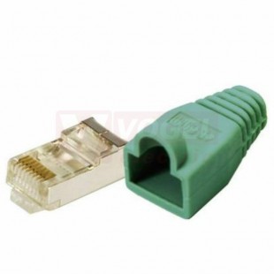 Konektor RJ45, LOGILINK MP0013 vidlice 8p8c kat.5e stíněný s krytkou, zelená barva