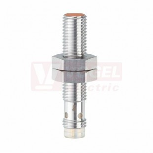 IFM IE5338 Indukční snímač M8, 10-30VDC, Sn=3mm, stíněný, mosaz, délka 40mm, PNP/NPN, NO, konektor M8/3pin, provoz jako 3-nebo2-vodičové zařízení, IP65/67 (IEBC003BASKG/AS)