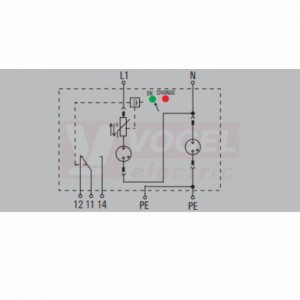 VPU AC I 1+1 R 300/12,5 LCF přepěťová ochrana typ 1+2 (L1-N/PE), I imp 12,5/50kA (10/350µs), Uc 300V, s dálk.signalizací (2636940000)