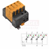 VPU AC II 4 R 300/50 Svodič přepětí typ II+III, 3P+N/PE, 300VAC/20kA,  s dálk.signalizací (2591150000)