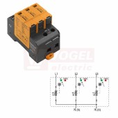 VPU AC II 3 300/50 přepěťová ochrana typ 1+3 (L1-L2-L3/PE(N)), I imp 20kA/50kA (8/20µs), Uc 300V, bez dálk.signalizace (2591160000)