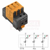 VPU AC II 3 R 300/50 přepěťová ochrana typ 1+3 (L1-L2-L3/PE(N)), I imp 20kA/50kA (8/20µs), Uc 300V, s dálk.signalizací (2591170000)