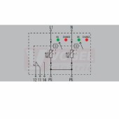 VPU AC II 2 480/50 přepěťová ochrana typ 1+3 (L1-N/PE), I imp 20kA/50kA (8/20µs), Uc 480V, bez dálk.signalizace (2591230000)