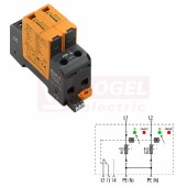 VPU AC II 2 R 480/50 přepěťová ochrana typ 1+3 (L1-N/PE), I imp 20kA/50kA (8/20µs), Uc 480V, s dálk.signalizací (2591240000)