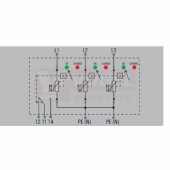 VPU AC II 3 R 750/35 přepěťová ochrana typ 1+3 (L1-L2-L3/PE(N)), I imp 20kA/35kA (8/20µs), Uc 750V, s dálk.signalizací (2591320000)