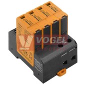 VPU AC I 4 300/12,5 přepěťová ochrana typ 1+2 (L1-L2-L3-N/PE), I imp 12,5kA (10/350µs), 20kA/50kA (8/20μs), Uc 300V, bez dálk.signalizace, POZOR vysoké provedení (2591420000)