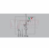 VPU AC I 1 R 300/12,5 LCF přepěťová ochrana typ 1+2 (L1/PE(N)), I imp 12,5/50kA (10/350µs), Uc 300V, s dálk.signalizací (2636960000)