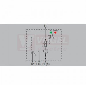 VPU AC I 1 R 300/12,5 LCF přepěťová ochrana typ 1+2 (L1/PE(N)), I imp 12,5/50kA (10/350µs), Uc 300V, s dálk.signalizací (2636960000)