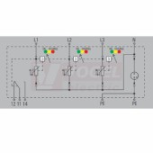 VPU AC II 3+1 R 300/50 Y přepěťová ochrana typ 1+3 (L1-L2-L3-N/PE), I imp 20kA/65kA (8/20µs), Uc 300V, s dálk.signalizací (2639320000)