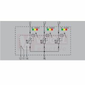 VPU AC II 3 R 300/50 Y přepěťová ochrana typ 1+3 (L1-L2-L3/PE), I imp 20kA/50kA (8/20µs), Uc 300V, s dálk.signalizací (2639330000)