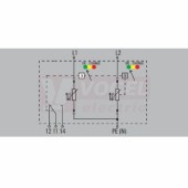 VPU AC II 2 R 300/50 Y přepěťová ochrana typ 1+3 (L1-L2/PE(N)), I imp 20kA/50kA (8/20µs), Uc 300V, s dálk.signalizací (2639360000)