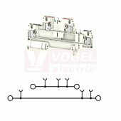 A2T 1,5 KNX RD-BK svorka řadová, dvoupatrová PUSH-IN 1,5mm2, bílá, š=3,5mm, 17,5A/500V, upevnění na DIN lištu TS35 (2652200000)