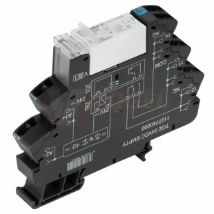 TOP 24VDC/24VDC 22mA polovodičové relé, 1 zapínací kontakt AgSnO, bez test.tlačítka, v=90,5mm, š=12,8mm (2618700000)