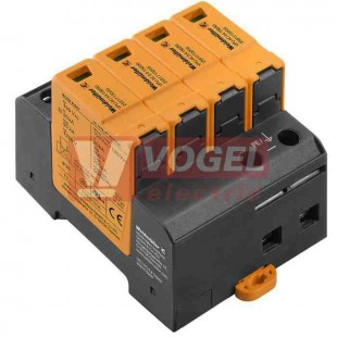 VPU AC II 4 150/50 přepětová ochrana typ 1+2 (L1-L2-L3-N/PE), I imp 20kA/50kA (8/20µs), Uc 150V, bez dálk.signalizace (2591710000)