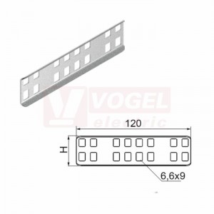 Spojka žlabu  42 LPUH42 , přímá L=120mm, tl.1,0mm (143611)