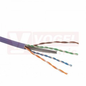 UTP kabel Cat.6  4x2x0,5 drát CAT.6 U/UTP PVC SOL, fialový pro vnitřní použití (Belden 7965ENH.03A305)