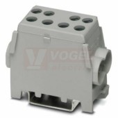 UDB 2X35/25 GY Odbočná svorka hlavního vedení, 125A/400V, připojení 4x10-35mm2, montáž na DIN NS 35/7,5, NS 35/15, š=27mm (3071350)