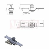 PFS2Z/SKL 1,5-3 stínicí spona s dvojitou patkou na sběrný pásek, rozměr 50,2x11,8x21,4mm (36787.151)