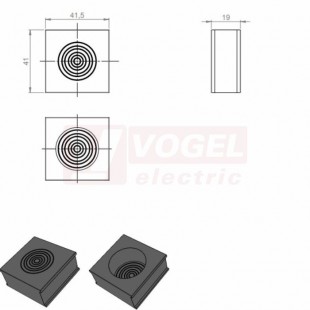 KT-SC průchodková vložka velká, membránová RAL7035, rozsah upínání 1x 5-28mm, IP54  (41485)