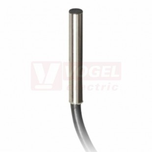 XS1L04PA310 Indukční snímač hladký pr.4mm, PNP/NO, 5..24VDC, mosaz, Sn=1mm, délka těla 29mm, stíněný, kabel 2m, IP67 (VÝROBA UKONČENA)