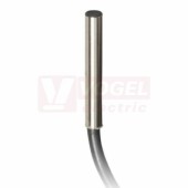XS1L04PA310 Indukční snímač hladký pr.4mm, PNP/NO, 5..24VDC, mosaz, Sn=1mm, délka těla 29mm, stíněný, kabel 2m, IP67 (VÝROBA UKONČENA)