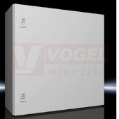 AX1054.000 Kompaktní skříň AX, ŠxVxH: 600x600x250 mm, ocelový plech, s MD, jednodvéřová, 2 otočné uzávěry, IP66