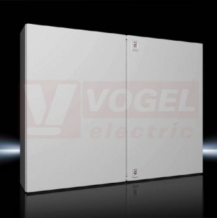 AX1100.000 Kompaktní skříň AX, ŠxVxH: 1000x760x210 mm, ocelový plech, s MD, dvoudvéřová, 2 otočné uzávěry, IP55