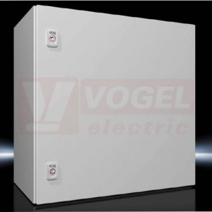 AX1360.000 Kompaktní skříň AX, ŠxVxH: 600x600x350 mm, ocelový plech, s MD, jednodvéřová, 2 otočné uzávěry, IP66