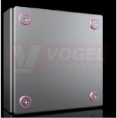KX1562.000 Svorkovnicová skříňka KX, ŠxVxH: 200x200x80 mm, nerez 1.4301, bez MD, s krytem, bez příruby