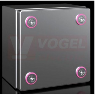 KX1564.000 Svorkovnicová skříňka KX, ŠxVxH: 150x150x120 mm, nerez 1.4301, bez MD, s krytem, bez příruby