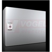 KX1588.000 skříňka E-Box KX, ŠxVxH: 380x300x155 mm, nerez 1.4301, s MD, jednodvéřová, 1 otočný uzávěr